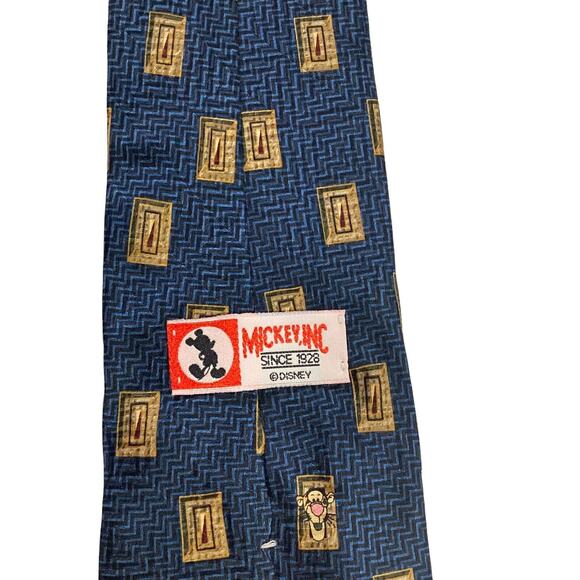Disney Mickey Inc Winnie The Pooh Tigger 100% Silk Novelty Necktie Vintage - Picture 4 of 7